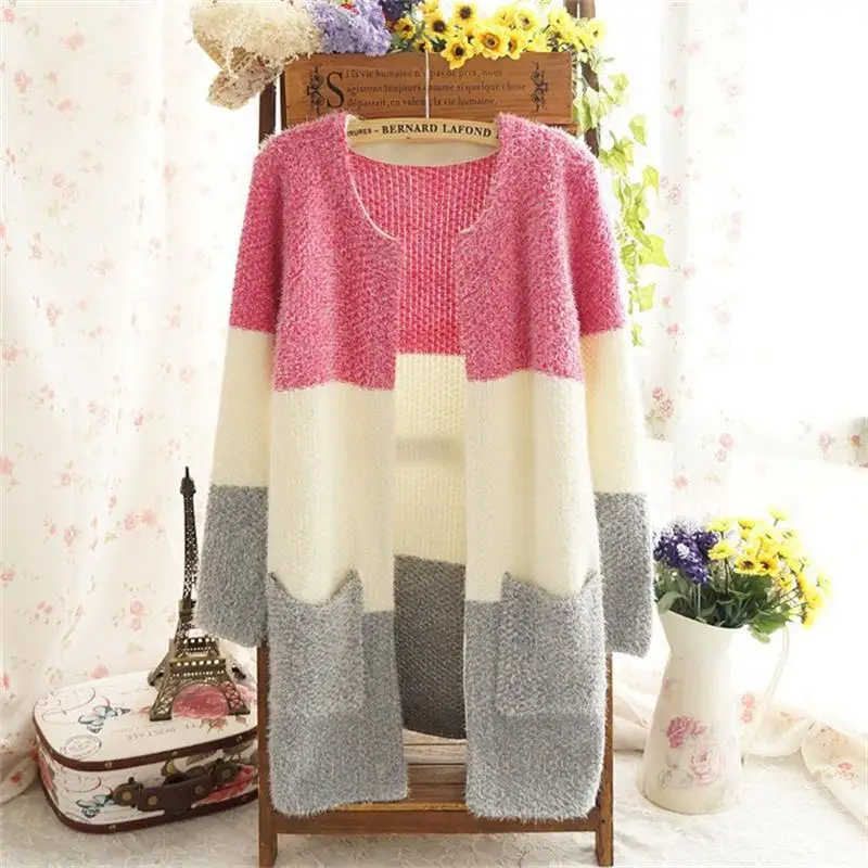 Хит продаж женские свитера Осень зима 2016 Повседневный Кардиган модные вязаные