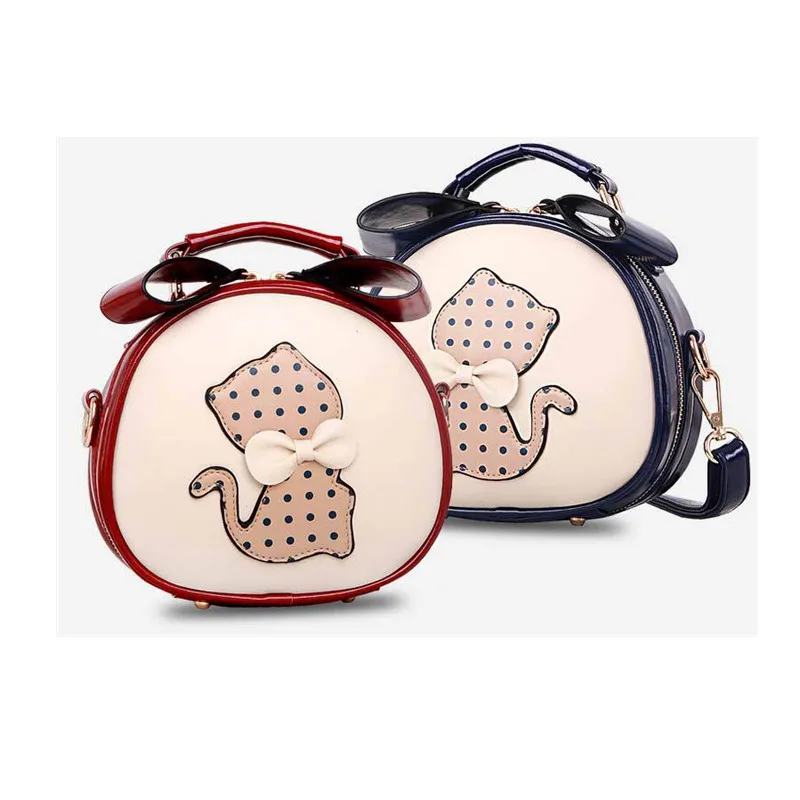 Fzmbai весна элегантный дизайн одно плечо PU кожаная сумка с милым бантиком плечевым