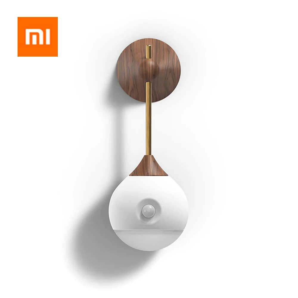 [Хит] Xiaomi Mijia Sunny Интеллектуальный умный индукционный светодиодный светильник для человеческого тела перезаряжаемый аккумулятор Голосовое управление ручной работы - Цвет: Brown