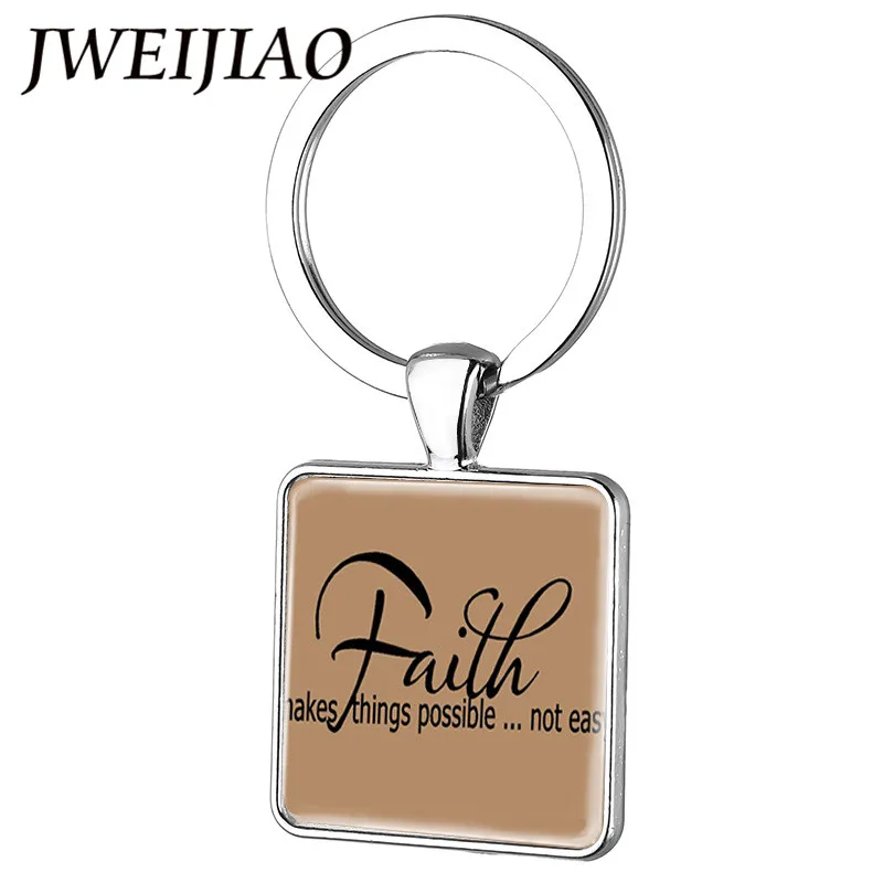 JWEIJIAO Библейский стих брелок филиппийский 4:13 я могу сделать все через Christ Key Ring