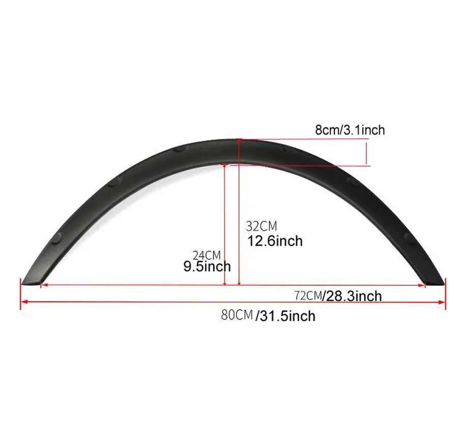 4 шт. 3 1 дюйма/80 мм Универсальные гибкие расширители крыльев автомобиля