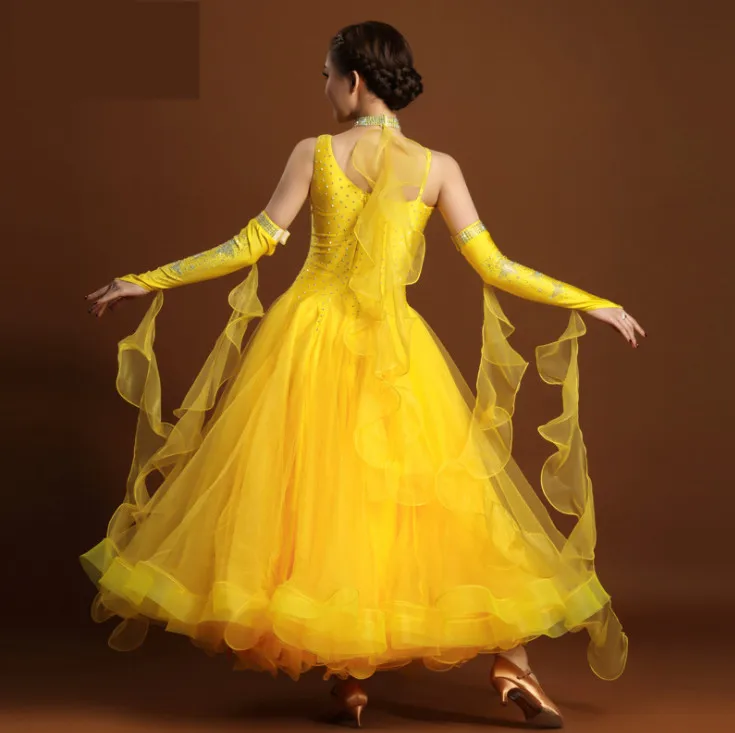 2017 Led Costume Ballroom Dance Skirts Newest Design Woman Modern Waltz Tango Dress adult standard Competition | Тематическая