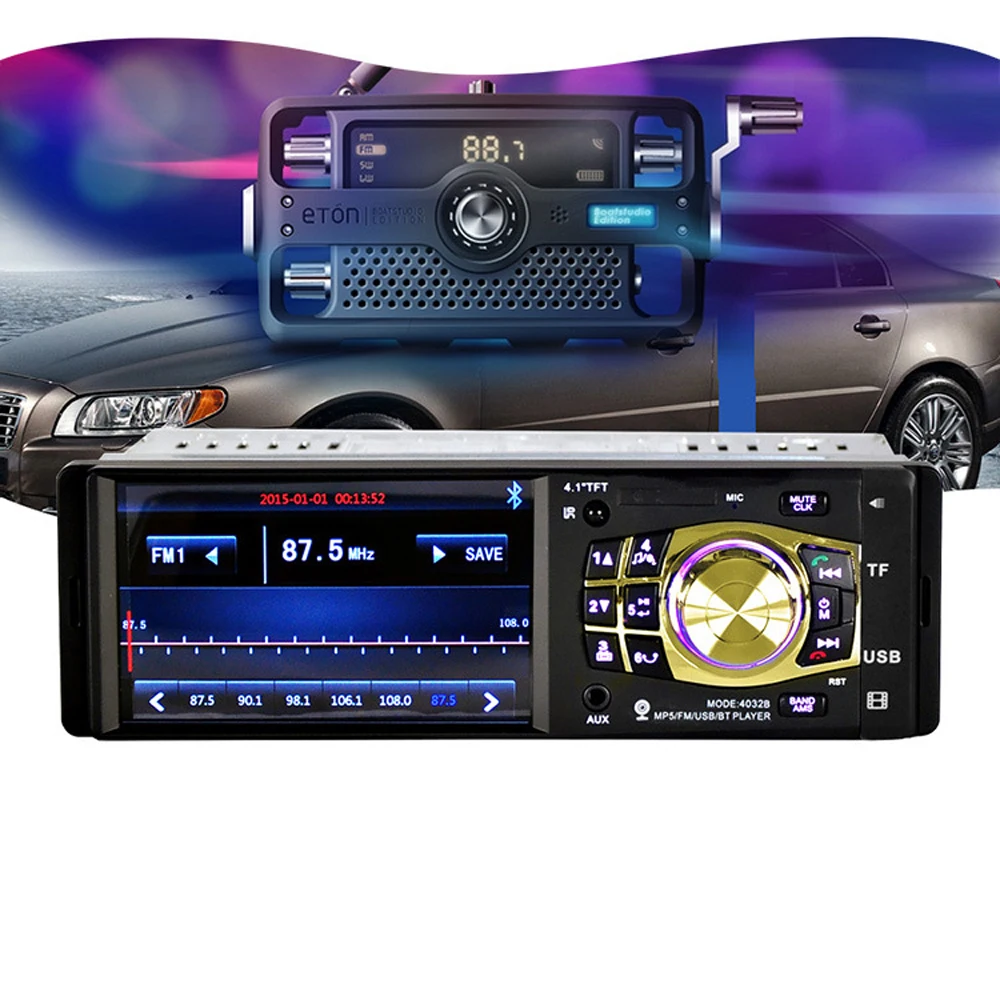 4032b автомобиля Радио плеер Авто 4.1 "Экран Bluetooth HD USB Video MP3/MP4/MP5 для стерео музыка| |