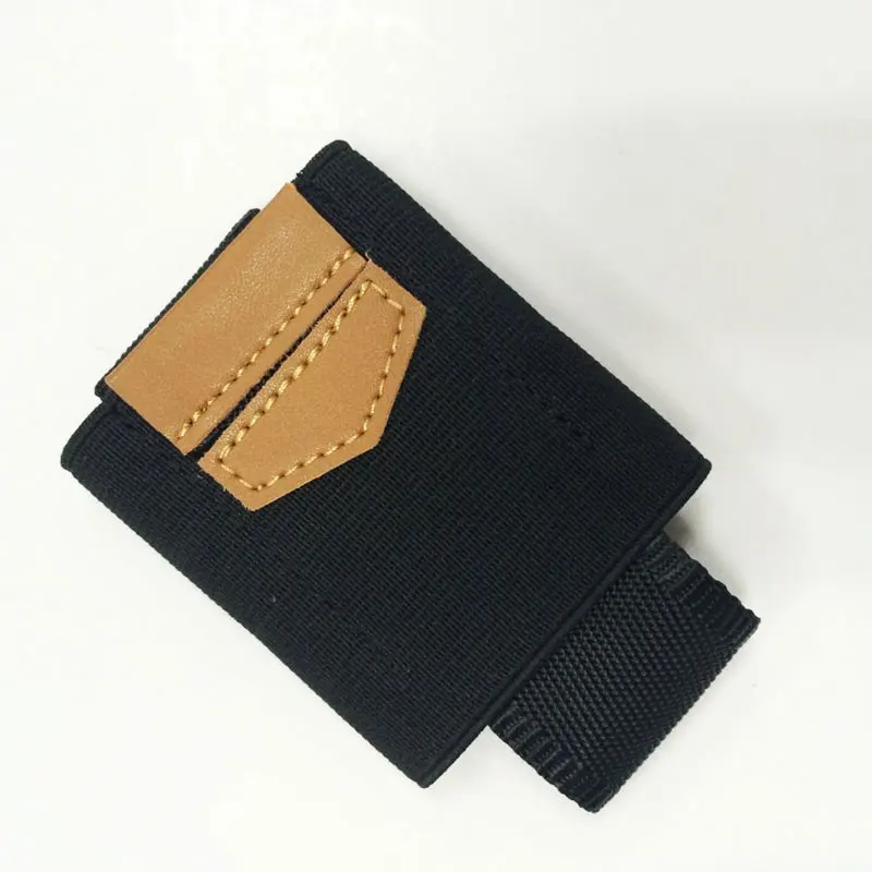 brown card holder Мини Малый держатель кредитной карты минималистский Тонкий эластичный кошелек Для мужчин Для женщин держателей карт - Цвет: brown card holder