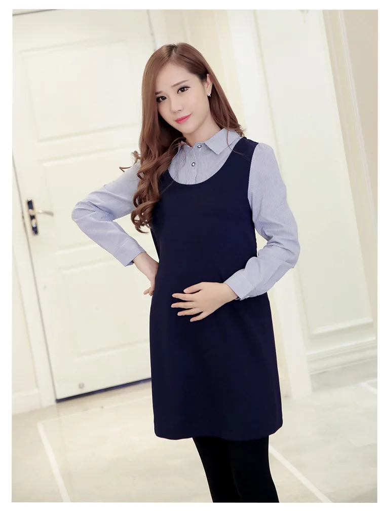 Зимнее бархатное утепленное платье для беременных осеннее цельное свободное