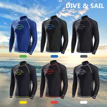 DIVE & SAIL Официальный магазин UPF 50 + лайкра мужская Рашгард Серфинг