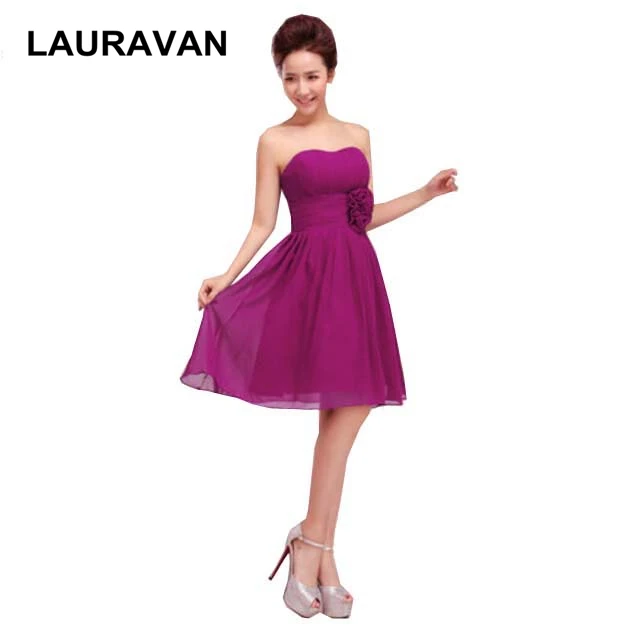 

plus size formal elegant sweetheart purple yellow orange dresses chiffon fitted prom womens short dress 2020 knee length dresses