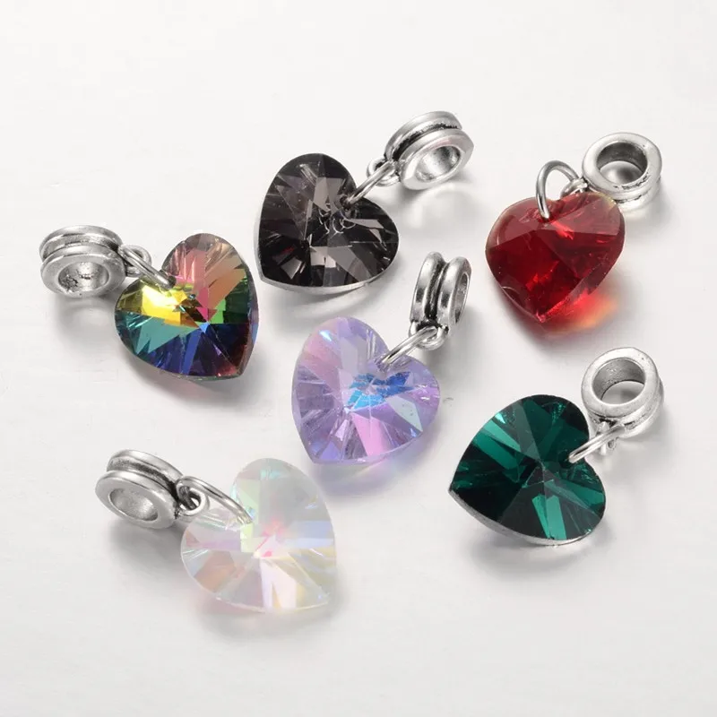 50 шт. большие отверстия из сплава европейские Висячие бусины гальванизированные