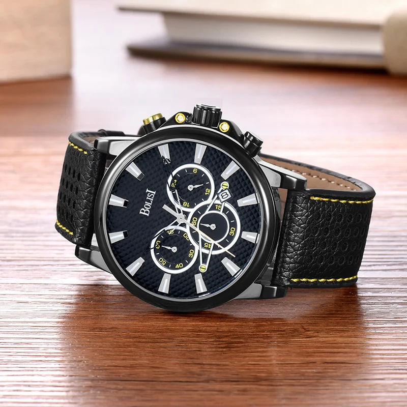 Military Watch Men'S Three-Needle Calendar Quartz Wristwatches Analog Clock Student Leather Watches Relogio Free Shipping Sale | Наручные