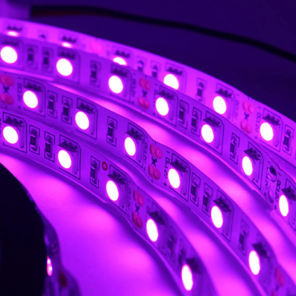 Розовая Светодиодная лента 12 В постоянного тока 5 м 300 5050 SMD полоса с разъемом
