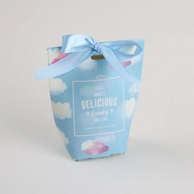 100 шт. подарочные коробки с лентами для Baby Shower картонные конфет свадебные