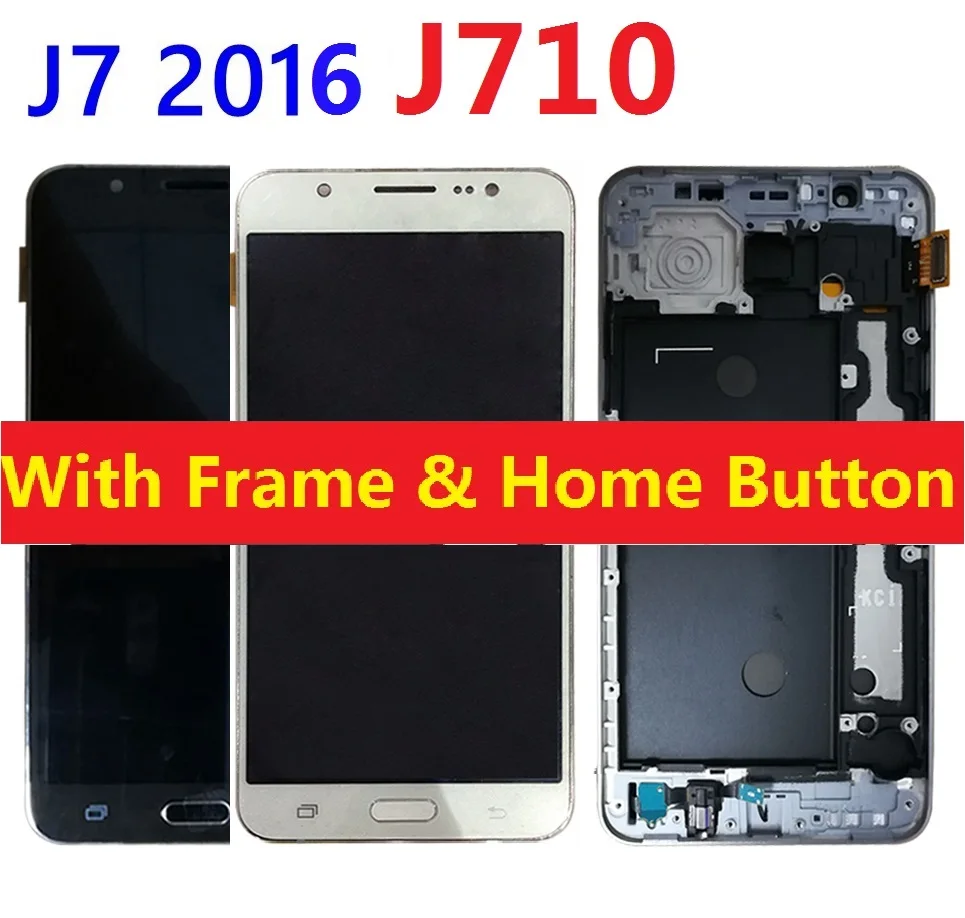 ЖК дисплей для Samsung Galaxy J7 2016 J710F J710H J710FN/DS J710M сенсорный дигитайзер датчик в сборе с