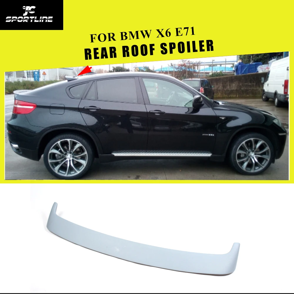 Автомобильный Стайлинг спойлер на заднюю крышу из ПУ для BMW X6 E71 2008 2014|roof spoiler|spoiler