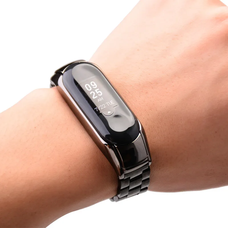 Умный Браслет mi band 3 из нержавеющей стали для Xiaomi mi band 3, металлический сменный ремешок mi lans для Xiaomi mi Band 3