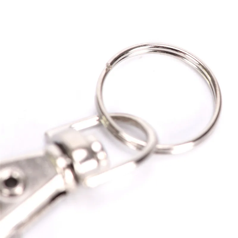 

10pcs Classic Key Chain Ring Metal Swivel Lobster Clasp Clips Key Hooks Keychain Split Ring DIY Bag Jewelry