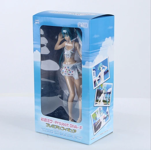 Free Shipping! Hatsune Miku Swimsuit Cute Girl 1/10CM Garage Kits Doll Toy Home and Car Decoration | Игрушки и хобби