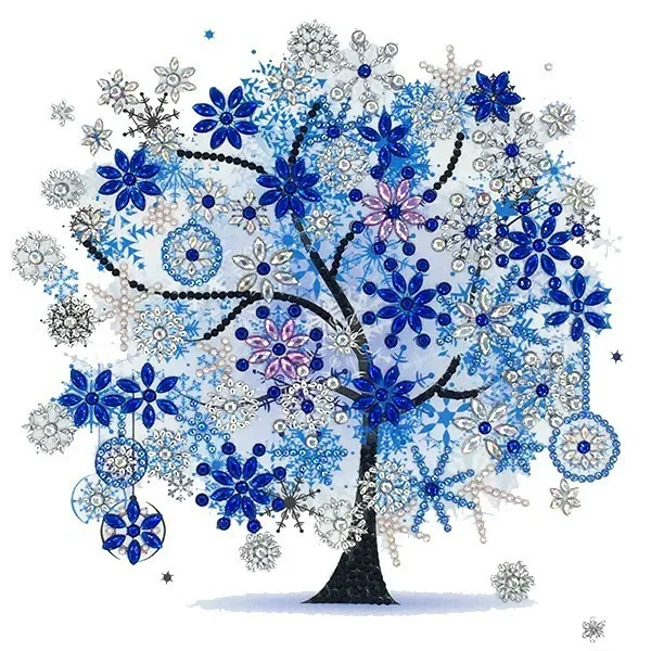 SJ3032 AZQSD Diamond Embroidery Flower Tree Special Shaped Rhinestones Diamond Painting Needlework Butterfly 5D DIY Crystal Painting - Цвет: SJ3032