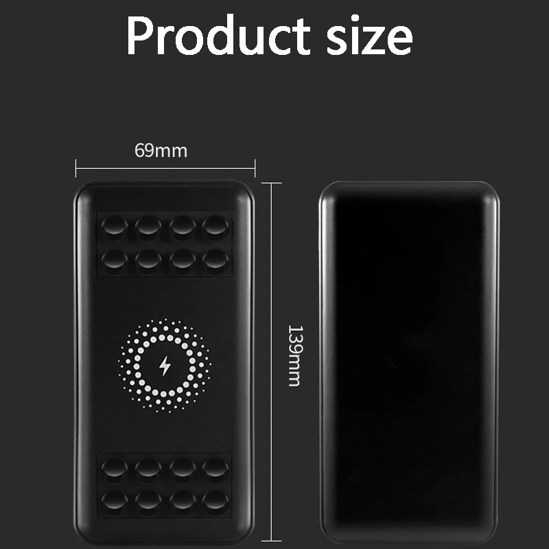 8000 mAh power Bank Беспроводное зарядное устройство для iPhone X 8 3USB беспроводное с