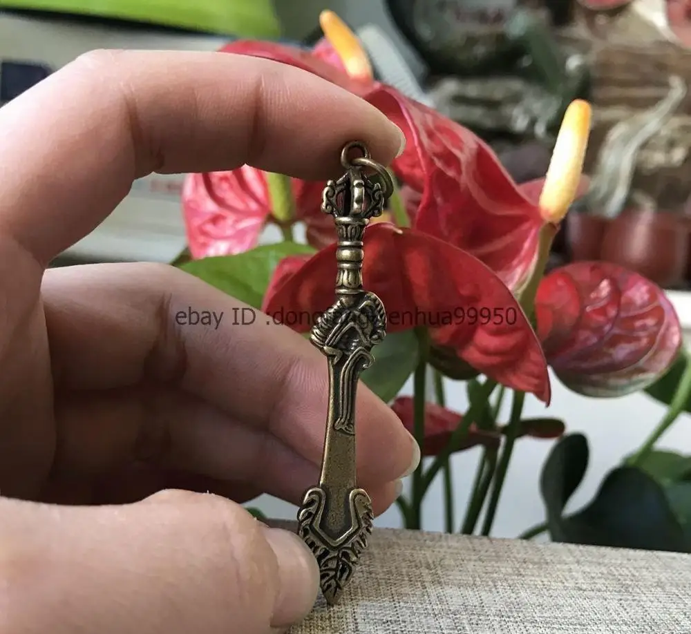 Китайский народный Бронзовый латунный амулет фэн-шуй с мечом на удачу | Дом и сад
