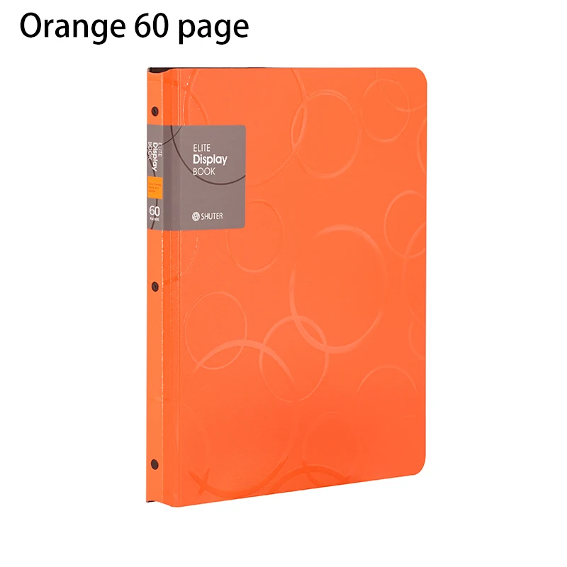 orange 60page 240*310 мм A4 профессиональная папка для документов 30 40 60 80 страниц папка для презентаций дисплей книга офис бизнес органайзер для документов - Цвет: orange 60page