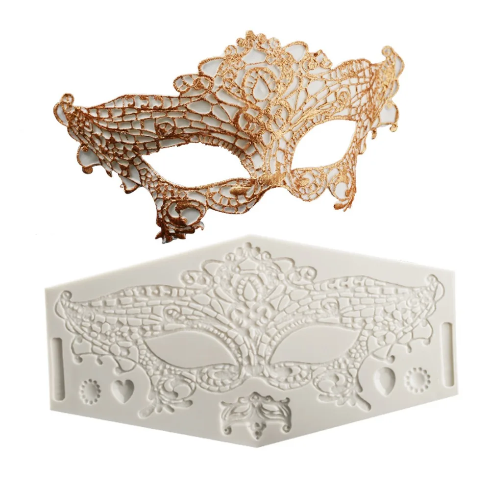 

Силиконовая форма Kitstorm для танцевальной маски, формы для помадки, инструменты для украшения тортов, форма для шоколада, инструменты для вып...