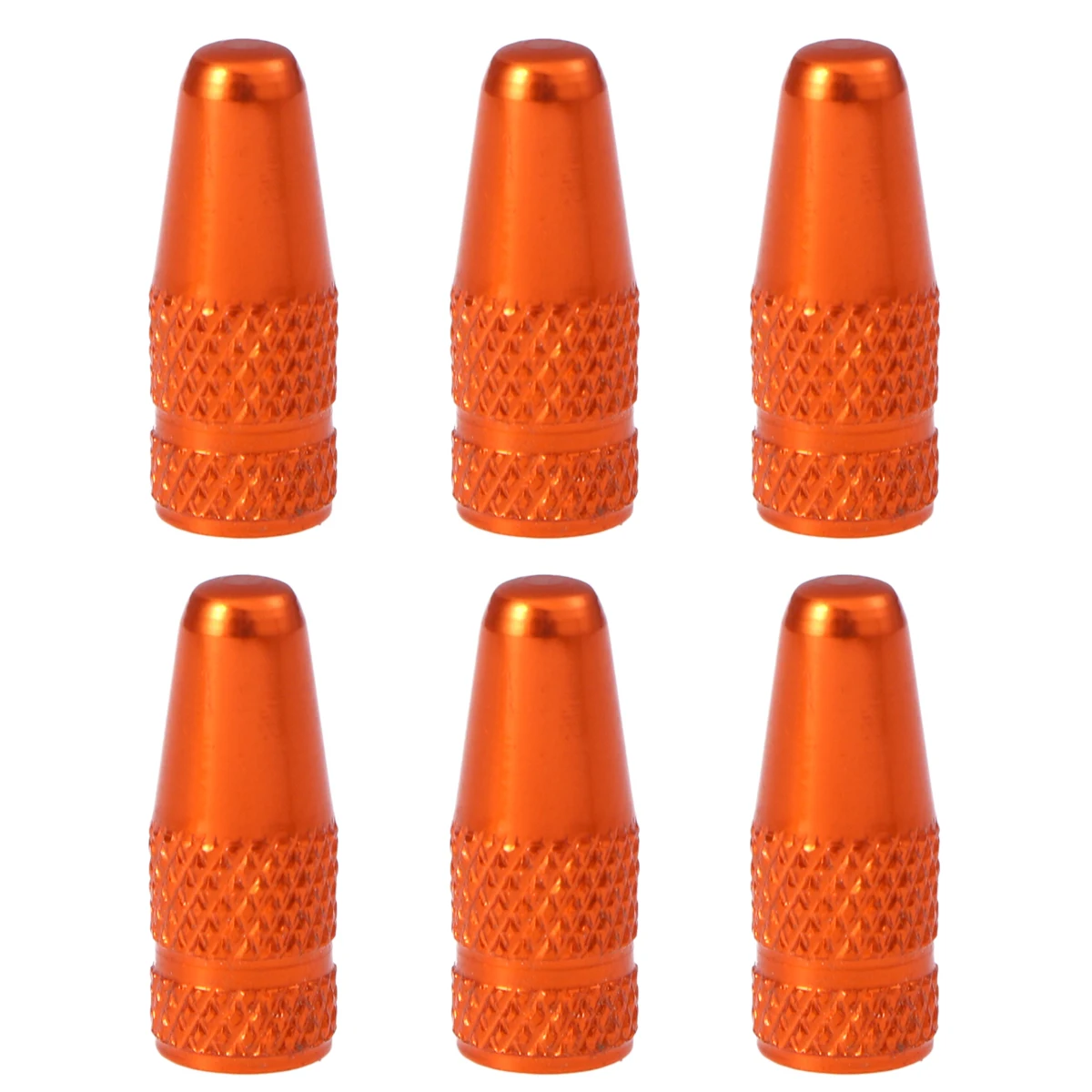 6pcs orange Велосипедный алюминиевый сплав французский клапан колпачки для MTB дорожный велосипед горный велосипед шины воздушный клапан колпачки пылезащитные крышки - Цвет: 6pcs orange