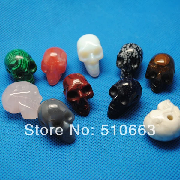 5 шт./лот подвеска из натурального камня в форме черепа аксессуары бусин сделай