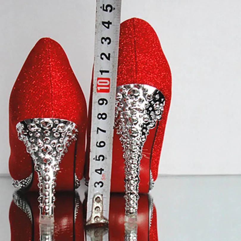 Новинка Пикантные женские свадебные туфли лодочки на высоком каблуке со