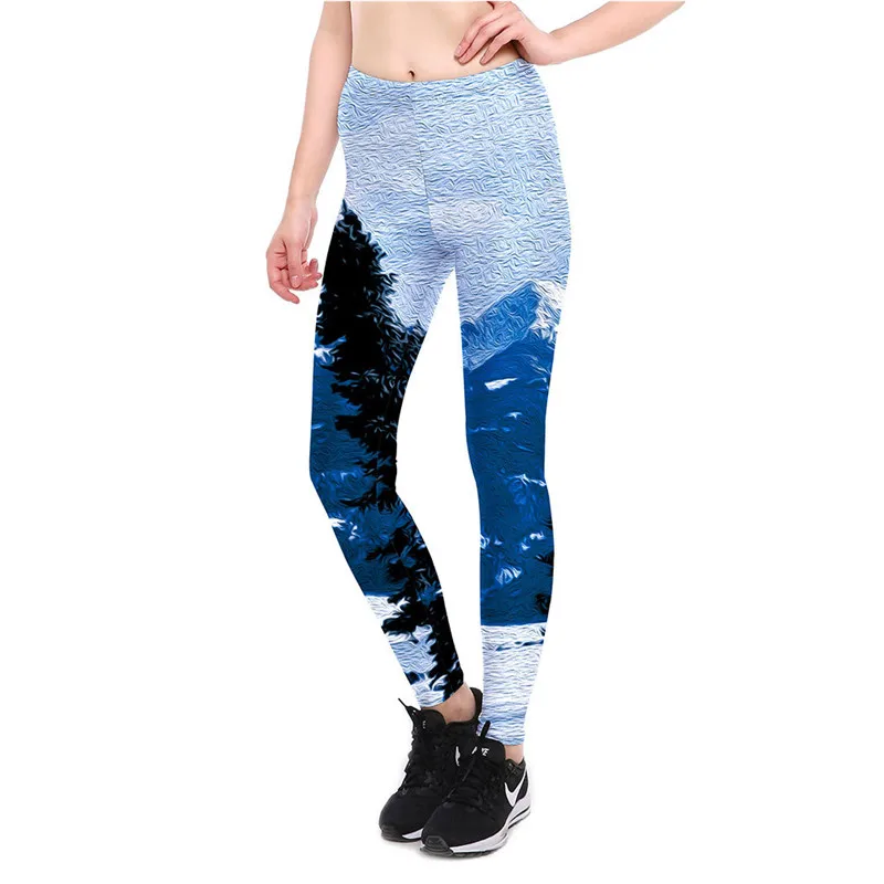 Леггинсы высокого качества Женская Сексуальная облегающая одежда брюки снежные