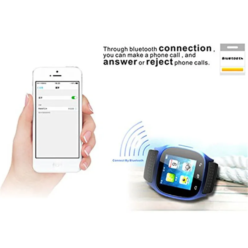2018 Спорт Bluetooth Смарт часы синий наручные M26 с циферблатом SMS напомнить шагомер для