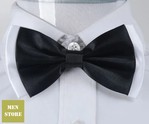 Solid Plain Black Color Men Bow tie Pre-tied Tuxedo Necktie Woven Groom Wedding Mariage Party BowTie Neckwear Sell Off | Аксессуары для