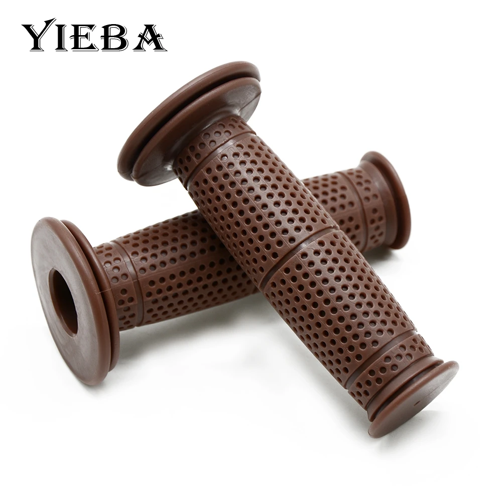 Новые винтажные ручки для кафе гонщика мотоцикла с резиновой ручкой 7/8 &quot22 мм