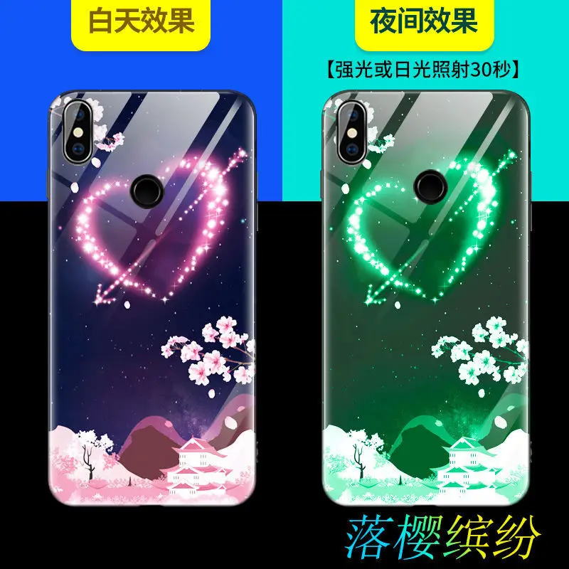 A3 Чехол для телефона для Xiaomi Redmi Note 7, чехол, светящаяся, светящаяся, закаленное стекло, задняя крышка для Xiaomi Redmi Note 7 Pro, чехол, силиконовый - Цвет: A3