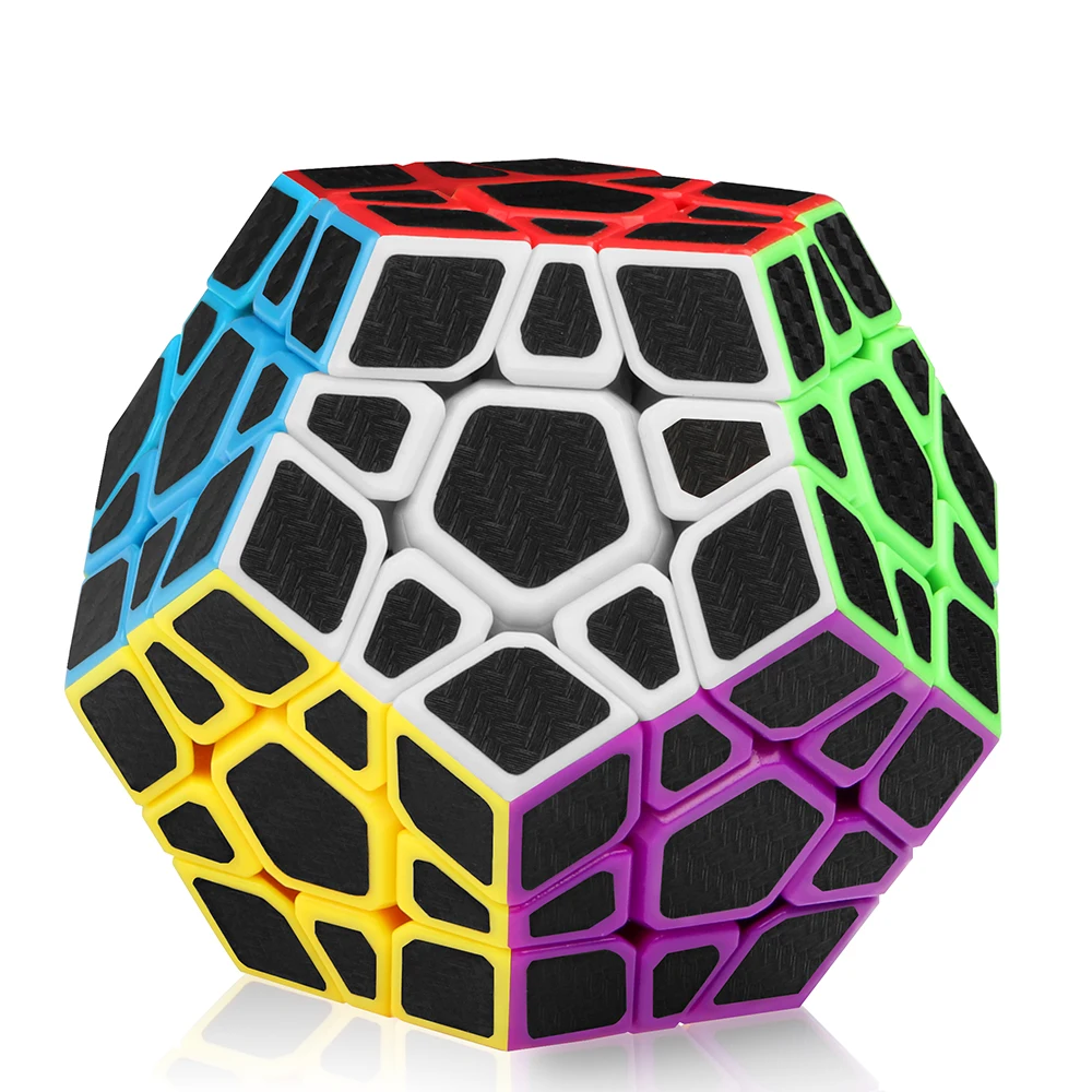D FantiX углеродное волокно Dodecahedron скоростной куб 3x3 Головоломка Куб игрушки для