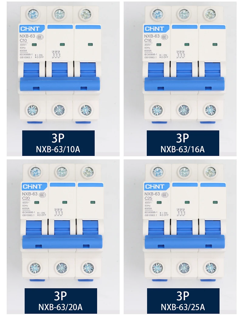 CHNT NXB-63 небольшой выключатель DZ47 воздушный выключатель 1P 2P 3P 4P 1A~ 125A C тип бытовой переключатель безопасности