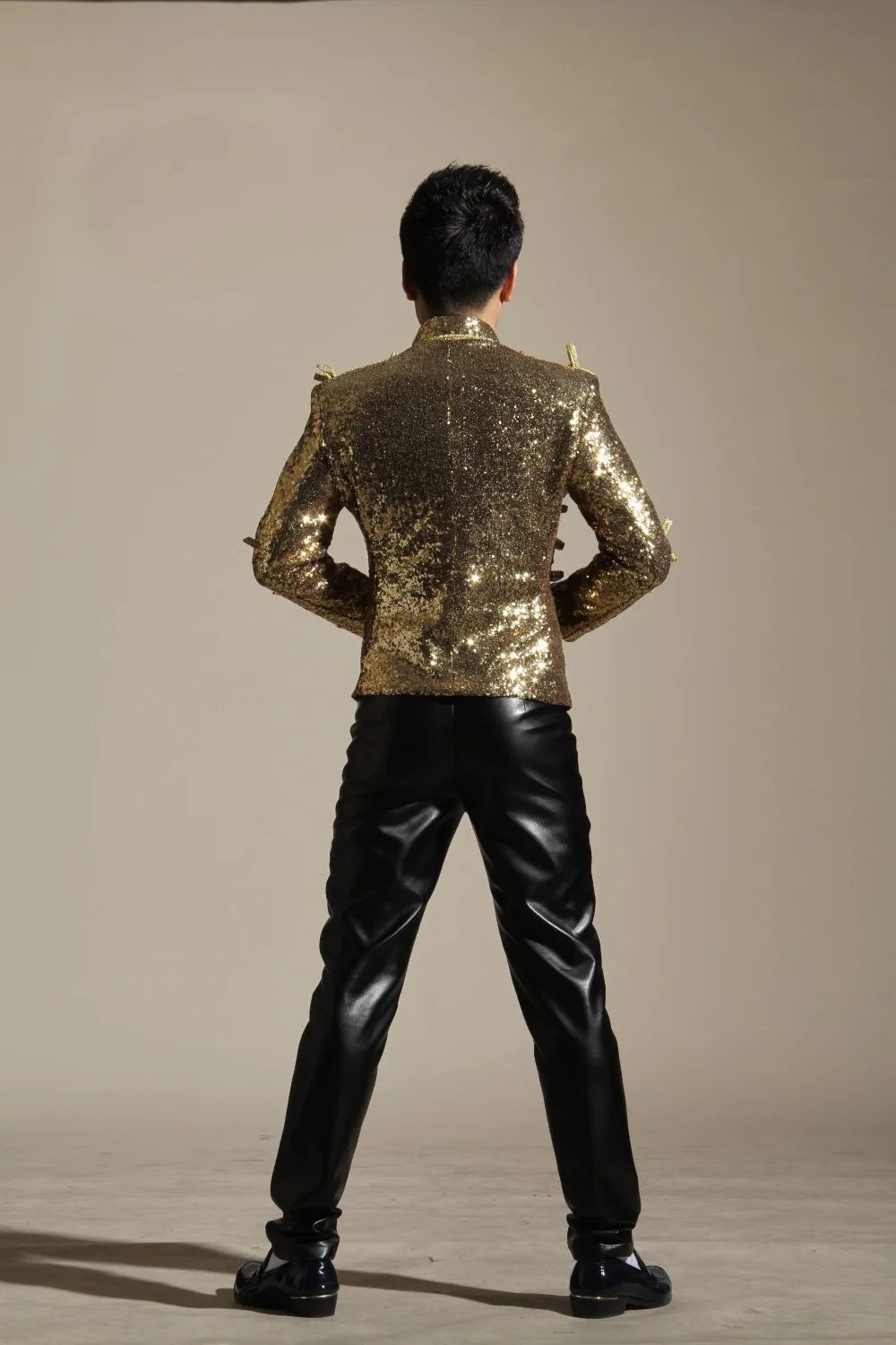 Куртка с золотыми блестками и кисточками мужская куртка модный костюм DJ Ds Bar для