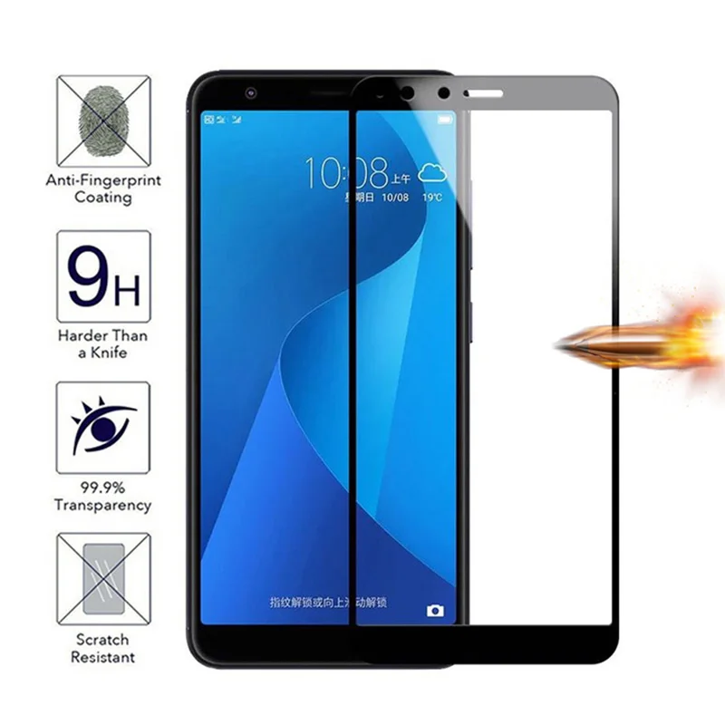 

For Asus Zenfone 4 Max ZC520KL ZC554KL Full Cover Protective Tempered Glass on 4 Selfie Live ZB501KL 8 Flip Screen Protector 9H