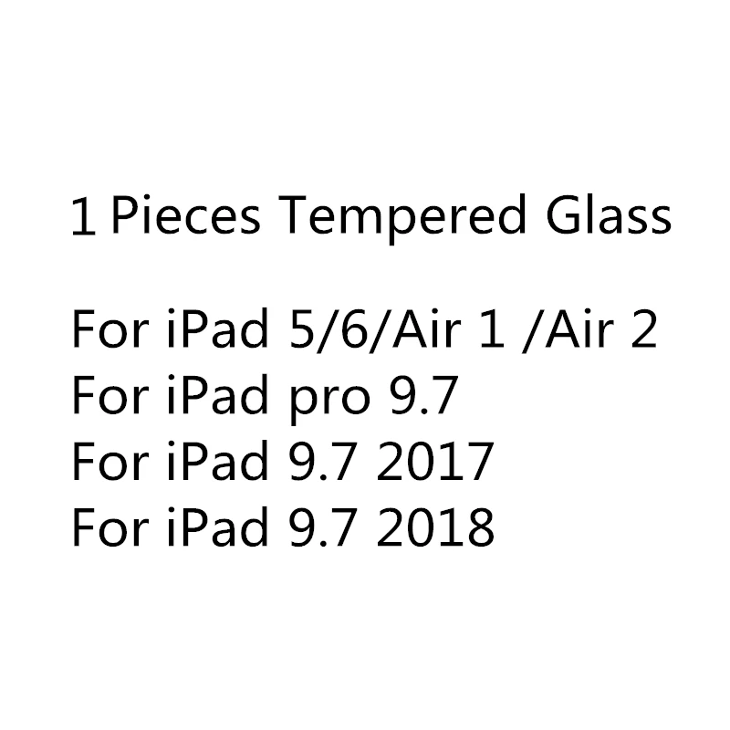 For iPad 5 6 9.7 Премиум Защитная пленка из закаленного стекла для iPad 10,2 Мини-Платье на возраст 1, 2, 3, 4, 5, Экран протектор для iPad 3 4 5 6 iPad Pro 9,7 iPad Air 3 10,5 11 - Цвет: For iPad 5 6 9.7