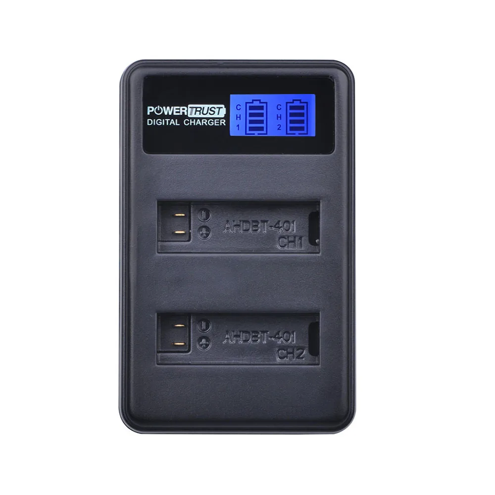 2 шт. 1680 мАч AHDBT-401 AHDBT 401 AHDBT401 цифровой аккумулятор для Gopro Hero 4+ ЖК USB двойное зарядное устройство для камеры GoPro Hero4 HERO4