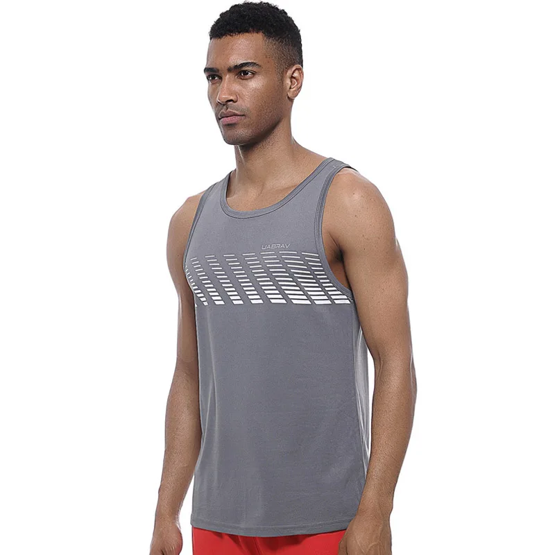 Быстросохнущая майка для мужчин модный бренд Фитнес без рукавов Мужская Нижняя