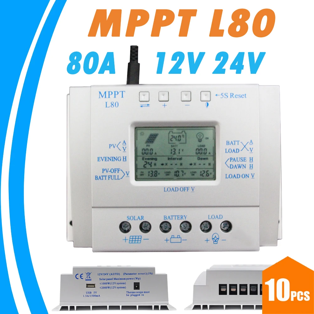 10 шт. USB регулятор солнечного зарядного устройства 80 А 5 В 12 24 В|control air regulator|regulator