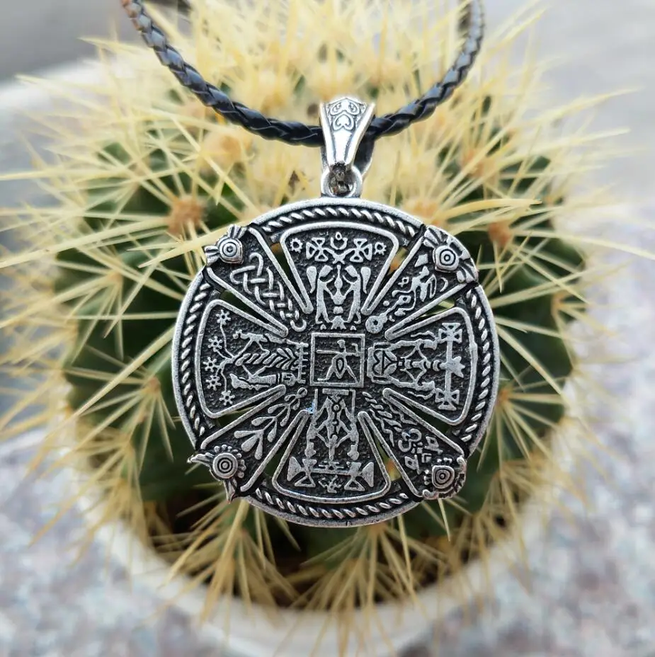Anti Stelling Silver 1 шт., славянское ожерелье Kres power Amulet, ювелирные изделия викингов, древнее славянское Скандинавское колдовство, ожерелье талисман - Окраска металла: Anti Stelling Silver