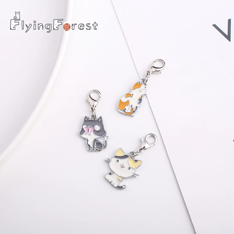 Flyingforest 5 шт./лот новый милый кот ювелирный мешок из цинкового сплава