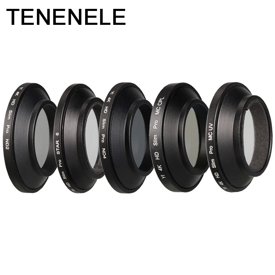 Фильтр для спортивной камеры TENENELE ND 2 4 УФ-фильтры Xiaomi Yi 4K Plus/Yi Lite поляризационный