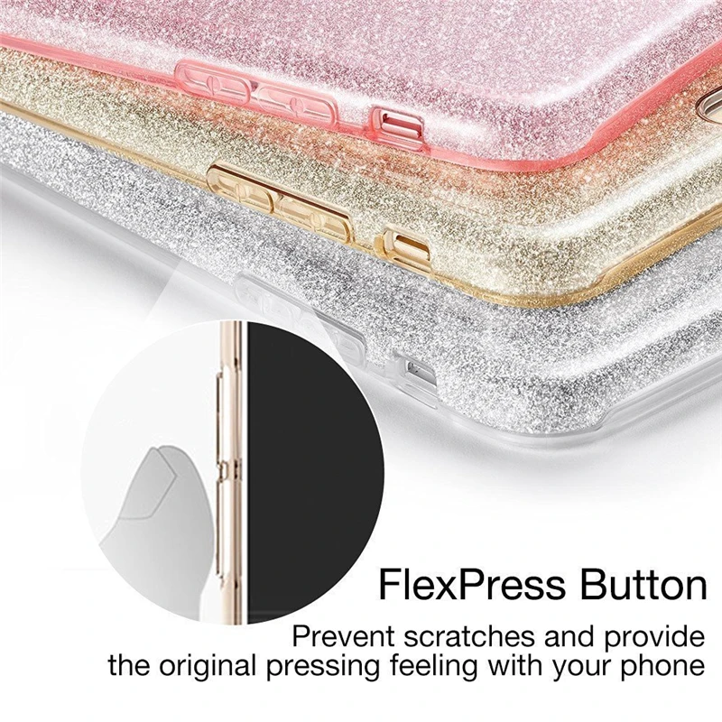 Case For iPhone 6 6S Silicon Bling Glitter Crystal Sequins Soft Cover Fundas 5SE 5S 7 8 Plus X Mobile phone case |