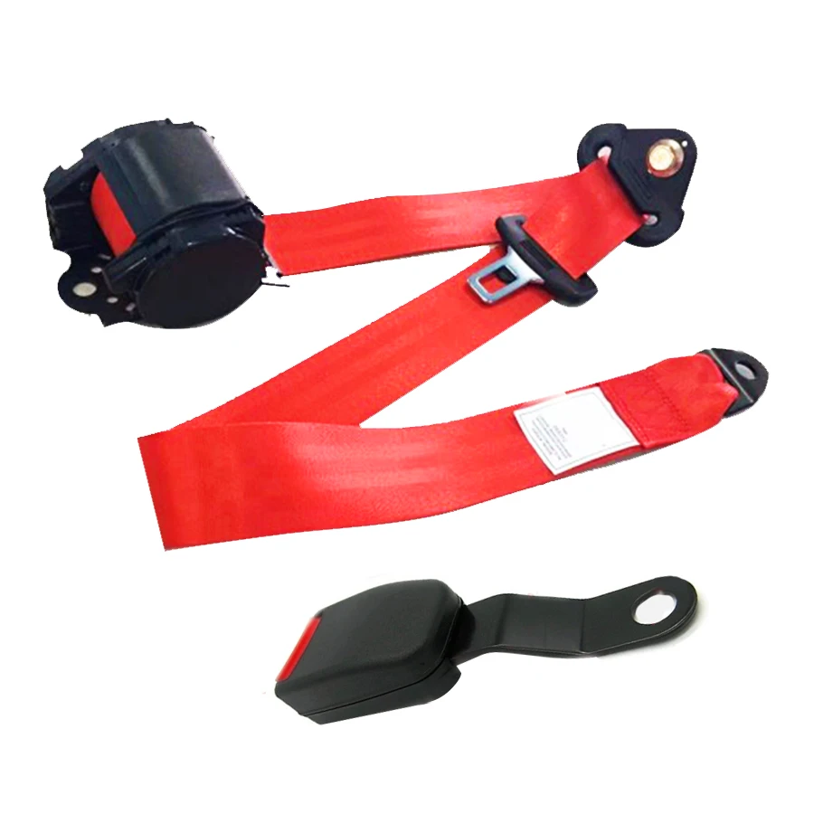 Cinturones de seguridad universales para coche, rojo extensor de cinturón de seguridad, hebilla de extensión ajustable para hombro, cinturón de seguridad que se adapta a la mayoría de coches, autobuses, c