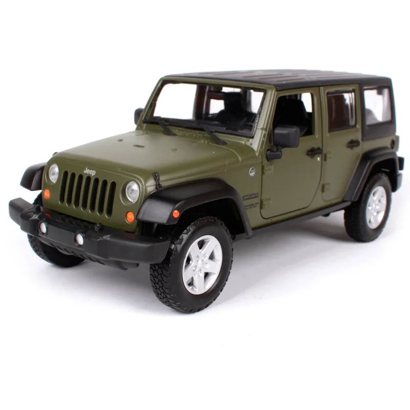 Maisto 1:24 jeep wrangler unlimited желтая оранжевая машина литье под давлением 1/24 масштаб