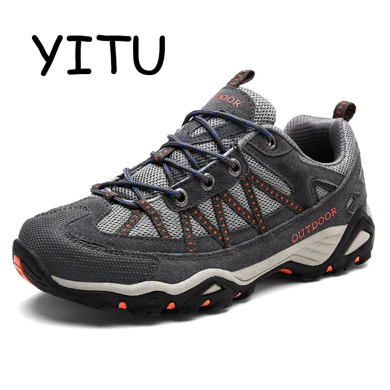 YITU 2018 Men's Autumn Outdoor Trekking Shoes Women Breathable Hiking Sports Sneakers Camping Hunting Boots Brand | Спорт и
