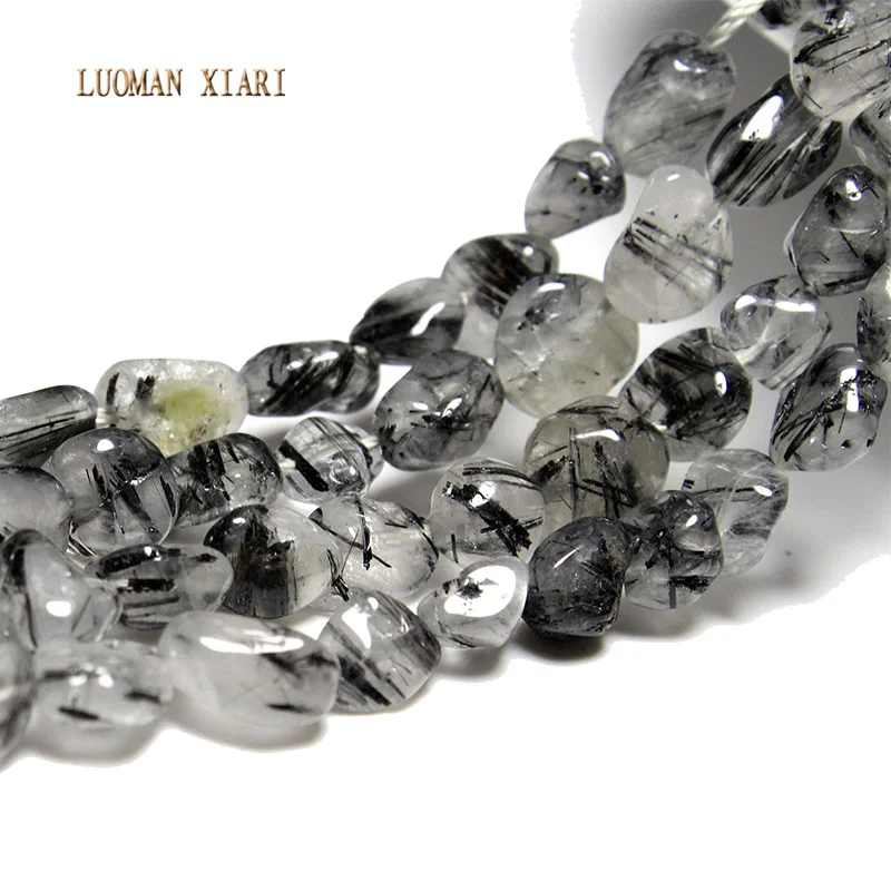 Гравий неправильной формы 5-7 мм натуральный черный рутилированный Кварцевый