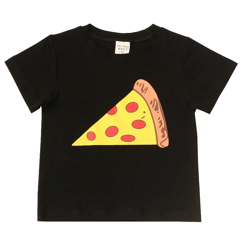 Baby Tee Летние одинаковые комплекты для семьи футболки с принтом пиццы для мамы, папы, сына и ребенка семейная одежда Детские топы - Цвет: Baby Tee
